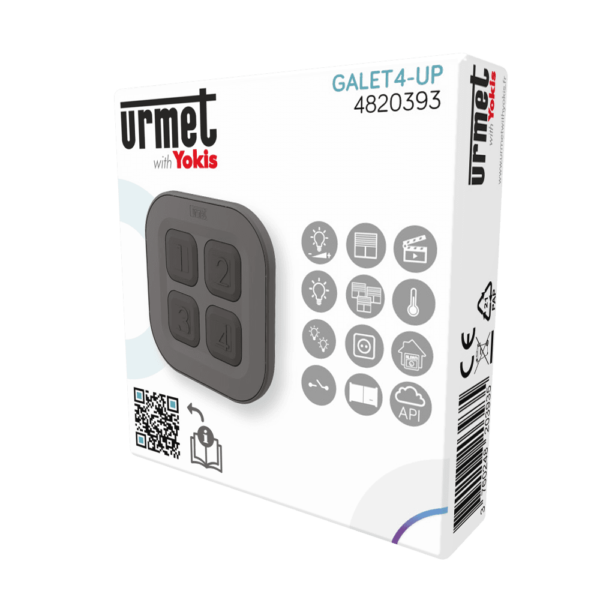 YOKIS GALET4-UP : La télécommande radio zigbee de la gamme UP permet de piloter vos récepteurs radio zigbee directement.