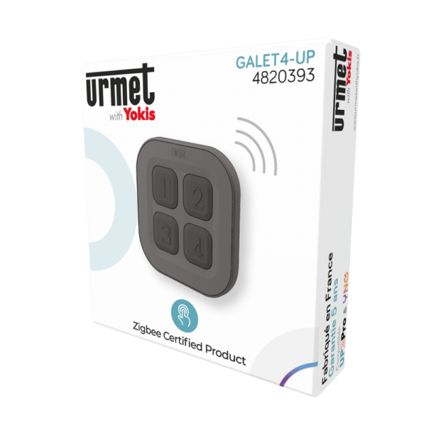 YOKIS GALET4-UP : La télécommande radio zigbee de la gamme UP permet de piloter vos récepteurs radio zigbee directement.